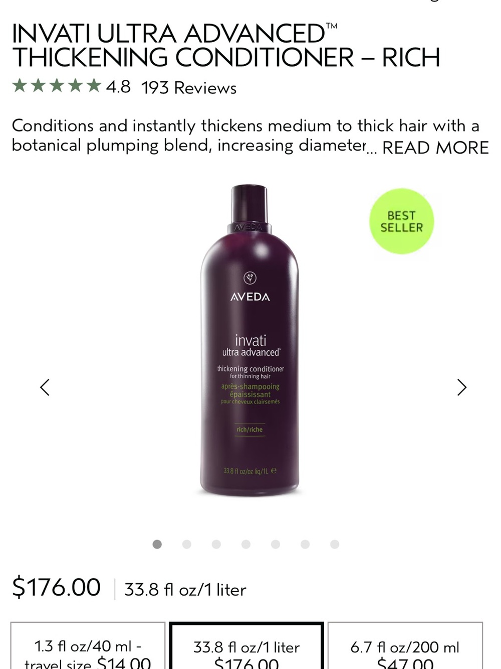 New Aveda INVATI ULTRA ADVANCED™ THICKENING CONDITIONER – RICH - Picture 5 of 5